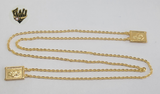 (1-3329) Gold Laminate - 10mm Scapular Necklace - 24''- BGF. - Fantasy World Jewelry