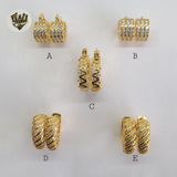 (1-2649) Gold Laminate Hoops - BGO - Fantasy World Jewelry