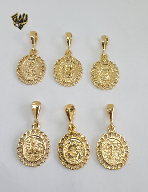 (1-2454) Gold Laminate - Letter Pendants - BGF - Fantasy World Jewelry