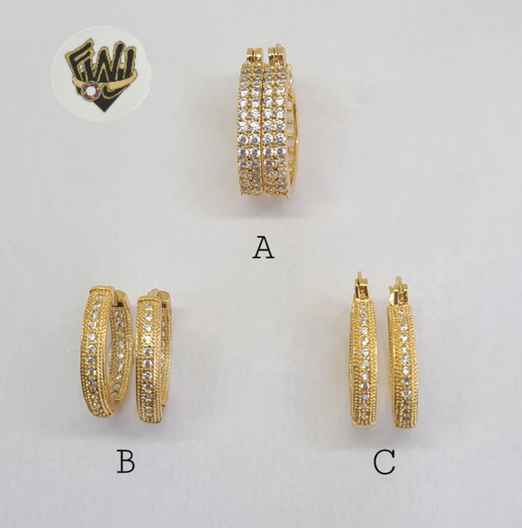 (1-2657 C-H) Gold Laminate Hoops - BGO - Fantasy World Jewelry