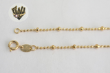 (1-0062-1) Gold Laminate - 1.5mm Balls Anklet - 10''- BGF - Fantasy World Jewelry