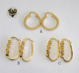 (1-2649-1) Gold Laminate Hoops - BGO - Fantasy World Jewelry
