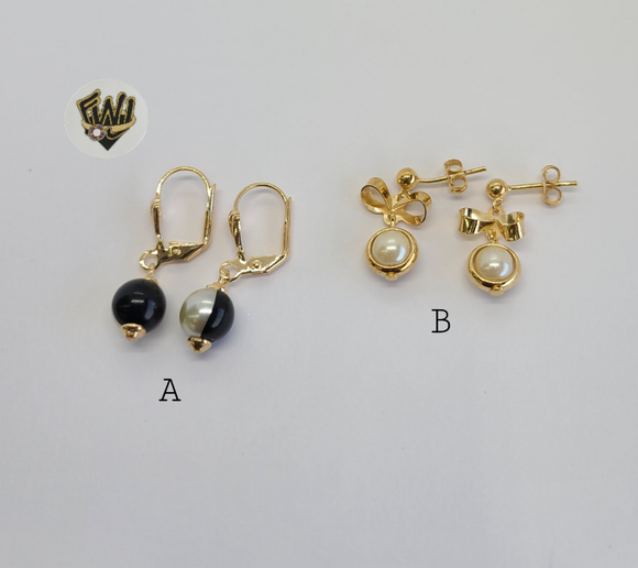 (1-1017) Gold Laminate Earrings - BGO - Fantasy World Jewelry