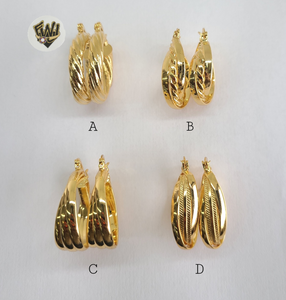 (1-2695) Gold Laminate Hoops - BGO - Fantasy World Jewelry