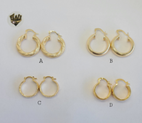 (1-2610 D-G) Gold Laminate Hoops- BGO - Fantasy World Jewelry