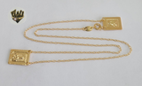 (1-3304) Gold Laminate - 11.5mm Scapulars Necklace - 20''- BGF - Fantasy World Jewelry