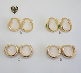 (1-2656 B-D) Gold Laminate Hoops - BGO - Fantasy World Jewelry