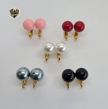 (1-1013) Gold Laminate - Colorful Earrings - BGO - Fantasy World Jewelry