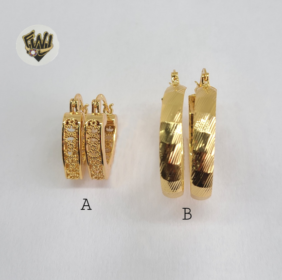 (1-2705-1) Gold Laminate Hoops - BGO - Fantasy World Jewelry