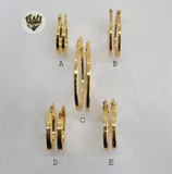 (1-2891) Gold Laminate - Plain Hoops - BGO - Fantasy World Jewelry