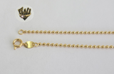 (1-0177) Gold Laminate - 2mm Ball Link Anklet with Eyes - 10"- BGF - Fantasy World Jewelry
