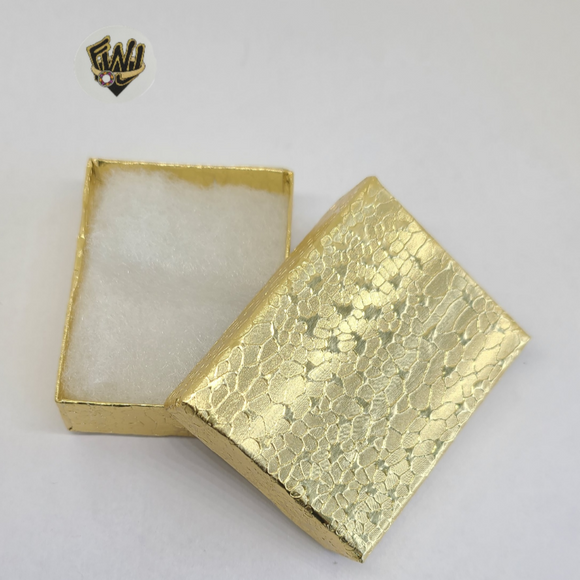 (Supplies-06) Cotton Filled Gold Gift Box - 1x2.5 inches - Dozen - Fantasy World Jewelry
