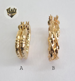(1-2698) Gold Laminate Hoops - BGO - Fantasy World Jewelry