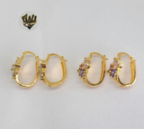 (1-2938) Gold Laminate Hoops - BGO - Fantasy World Jewelry