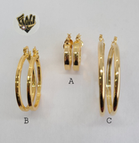 (1-2895) Gold Laminate - Plain Hoops - BGO - Fantasy World Jewelry