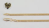 (1-0030) Gold Laminate - 3.5mm Cuban Link Anklet - 10" - BGO - Fantasy World Jewelry