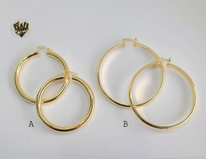 (1-2977) Gold Laminate - Plain Hoops - BGF - Fantasy World Jewelry