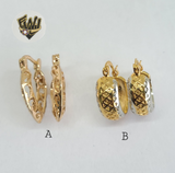 (1-2596) Gold Laminate Hoops - BGO - Fantasy World Jewelry