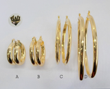 (1-2862) Gold Laminate - Plain Hoops - BGO - Fantasy World Jewelry