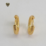 (1-2503-A) Gold Laminate - Balls Hoops - BGO - Fantasy World Jewelry