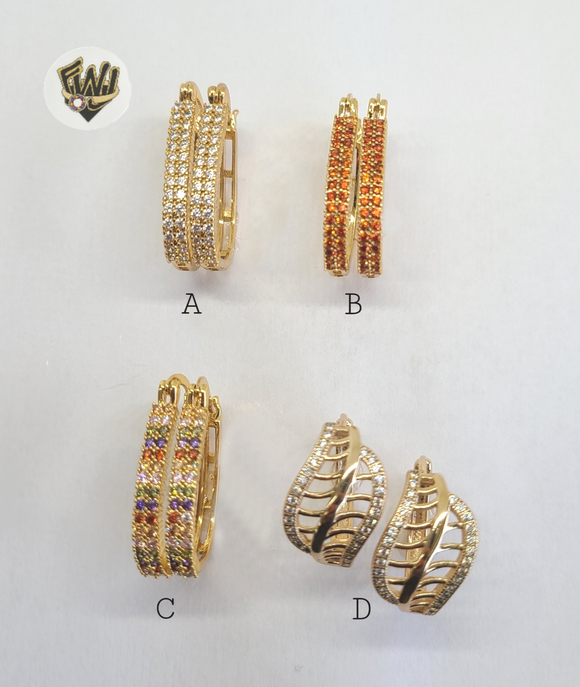 (1-2672) Gold Laminate Hoops - BGO - Fantasy World Jewelry