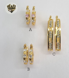 (1-2639) Gold Laminate Hoops- BGO - Fantasy World Jewelry
