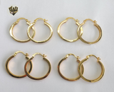 (1-2949) Gold Laminate Hoops - BGO - Fantasy World Jewelry