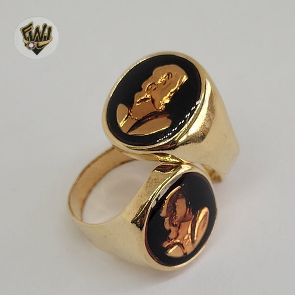 (1-3012) Gold Laminate- Ring with face - BGO - Fantasy World Jewelry