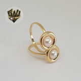 (1-3003) Gold Laminate - Pearl Ring - BGO - Fantasy World Jewelry