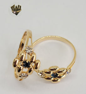 (1-3012-1) Gold Laminate- Ring with Zircon - BGF - Fantasy World Jewelry