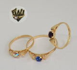 (1-3017) Gold Laminate- Crystal Ring - BGF - Fantasy World Jewelry