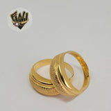 (1-3025-2) Gold Laminate - Half Dome Ring - BGF - Fantasy World Jewelry