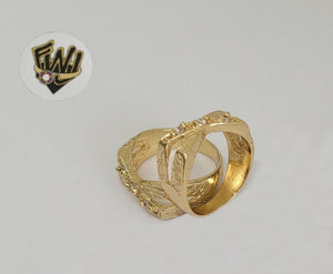 (1-3035) Gold Laminate- Ring with Design - BGF - Fantasy World Jewelry