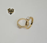 (1-3049-2) Gold Laminate - CZ Ring - BGF - Fantasy World Jewelry