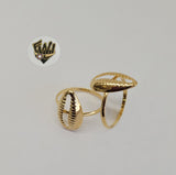 (1-3050) Gold Laminate-Shell Ring - BGO - Fantasy World Jewelry
