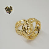 (1-3106) Gold Laminate- Curb Link Ring -BGO - Fantasy World Jewelry