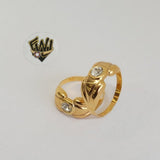 (1-3050-1) Gold Laminate - CZ Ring w/ Design - BGF - Fantasy World Jewelry