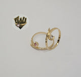 (1-3055) Gold Laminate-Crystal Ring- BGO - Fantasy World Jewelry