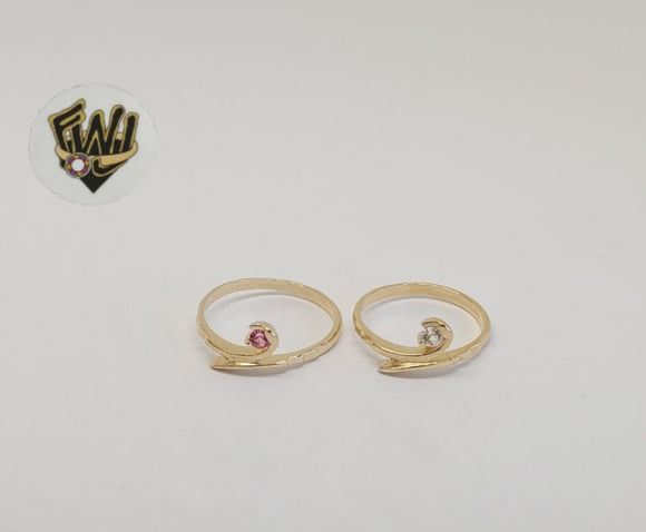(1-3055) Gold Laminate-Crystal Ring- BGO - Fantasy World Jewelry
