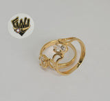 (1-3058) Gold Laminate-Oval CZ Ring- BGF - Fantasy World Jewelry
