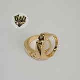 (1-3060) Gold Laminate - CZ Flower Ring - BGF - Fantasy World Jewelry