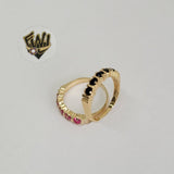 (1-3062) Gold Laminate-Crystal Ring - BGF - Fantasy World Jewelry