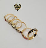 (1-3077) Gold Laminate-Crystal Ring - BGF - Fantasy World Jewelry