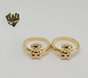 (1-3078-2) Gold Laminate-Teddy Bear Ring - BGF - Fantasy World Jewelry