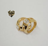 (1-3080-2) Gold Laminate-CZ Ring - BGF - Fantasy World Jewelry