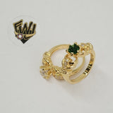 (1-3080) Gold Laminate - CZ Ring - BGO - Fantasy World Jewelry
