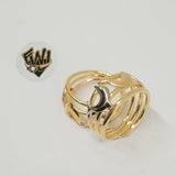 (1-3081-1) Gold Laminate- Two Tone Dolphin Ring - BGF - Fantasy World Jewelry