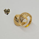 (1-3081-2) Gold Laminate-Flower Ring- BGO - Fantasy World Jewelry