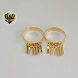 (1-3065-2) Gold Laminate - Ring with Charms - BGF - Fantasy World Jewelry