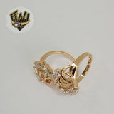 (1-3075) Gold Laminate- CZ w/Heart Ring- BGO - Fantasy World Jewelry